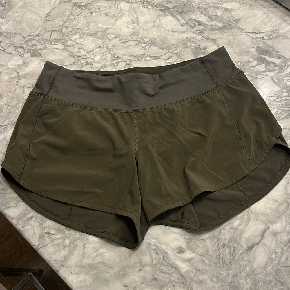 lululemon athletica Dark Green Athletic Shorts - Picture 2 of 2